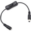 POWERTECH καλώδιο/διακόπτης τροφοδοσίας CAB-U158, 5.5x2.1mm, 30cm, μαύρο
