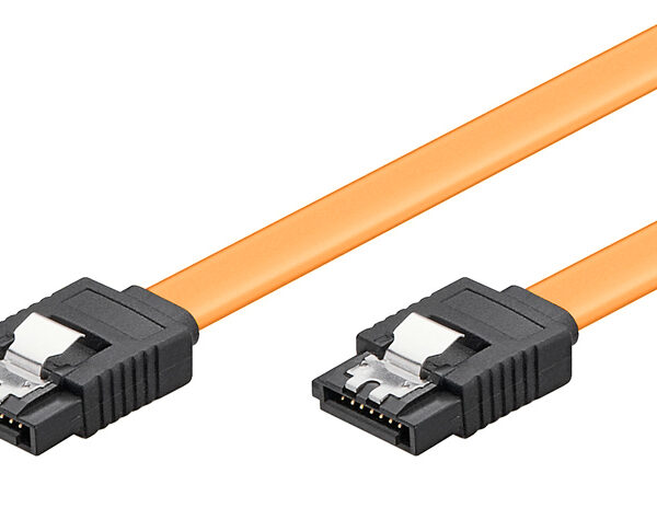 POWERTECH Καλώδιο SATA III 7-pin σε 7-pin CAB-W024, Metal Clip, 0.4m