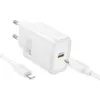 HOCO N62 φορτιστής ταξιδίου Type C + καλώδιο Type C σε Lightning PD QC, 30W, λευκό
