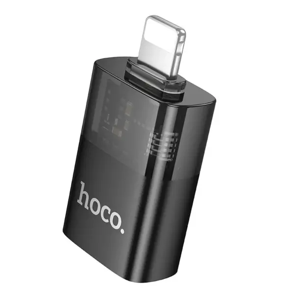 HOCO UA36 αντάπτορας OTG Lightning (male) σε USB A (female) μαύρο