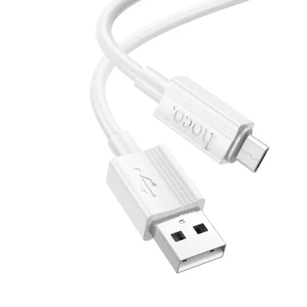 HOCO X107 καλώδιο USB A σε Micro USB, 2,4A, 1μ, λευκό