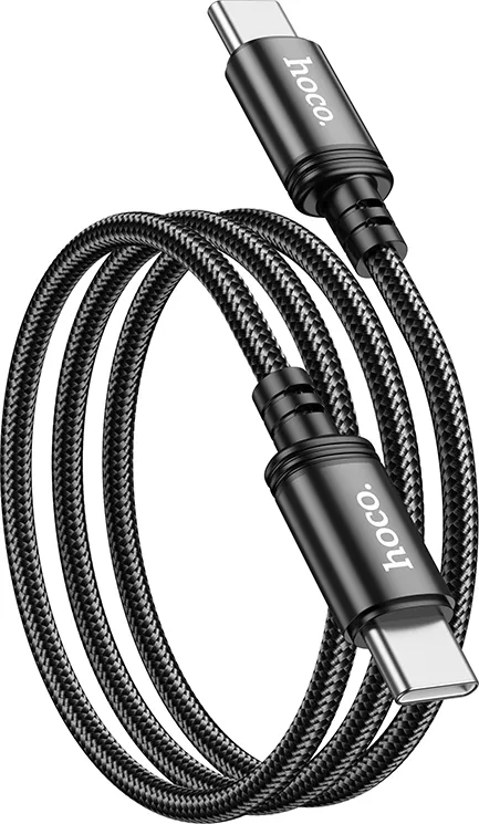 HOCO X89 καλώδιο φόρτισης-δεδομένων Type C σε Type C, PD, 3A, 60W, 1μ, μαύρο