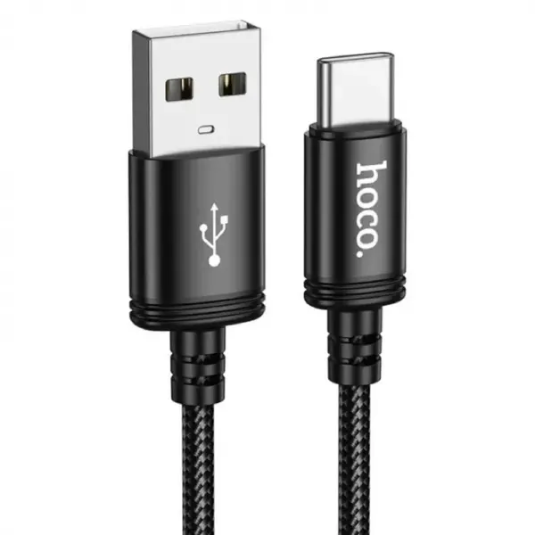 HOCO X91 καλώδιο USB-A σε USB-C, 3A, 3 μ, μαύρο