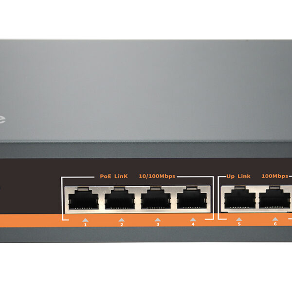 LONGSE PoE switch HT42FA με 4x LAN & 2x WAN θύρες, 10/100Mbps