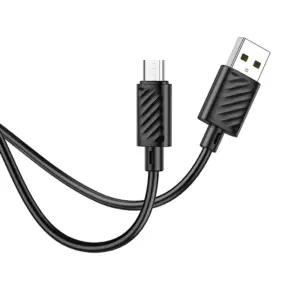 Hoco X96 καλώδιο δεδομένων - φόρτισης 2,4Α 27W, USB-A σε USB Type C, PD, 0,25μ, μαύρο