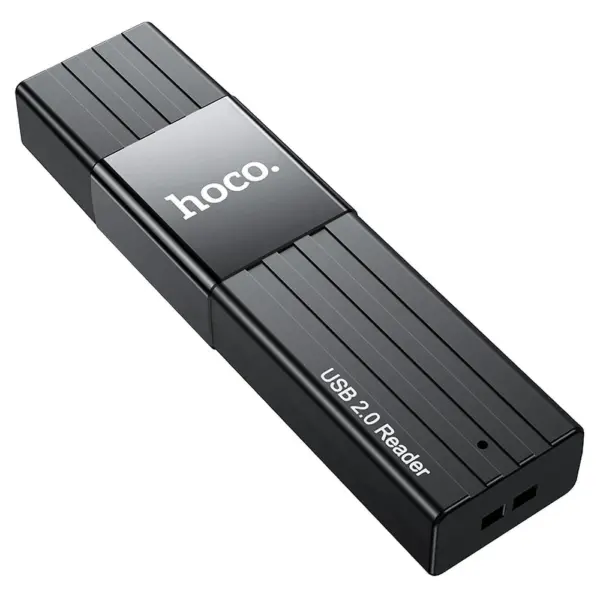 Hoco HB20 card reader 2 σε 1, USB-A 2.0, μαύρο