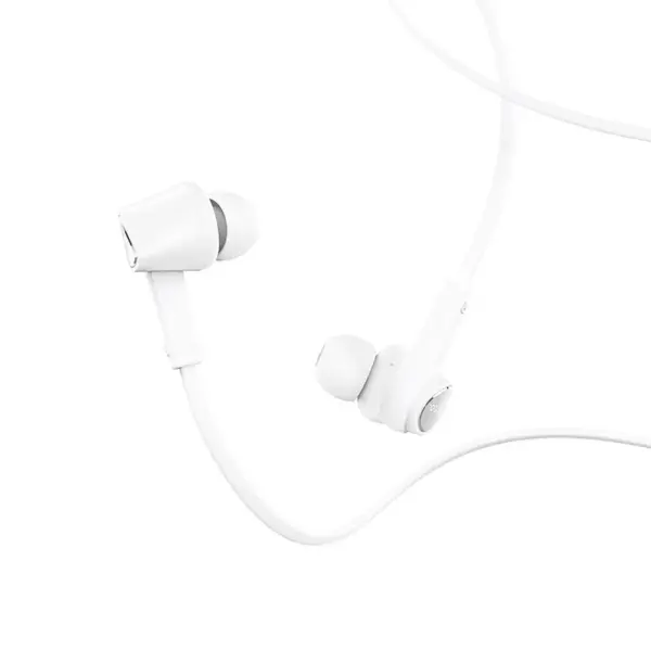 Hoco M66 ενσύρματα ακουστικά με μικρόφωνο, jack 3.5mm, άσπρα