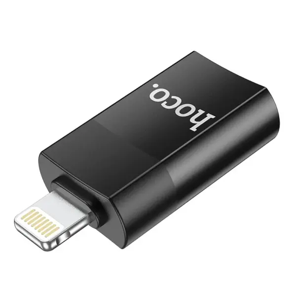Hoco UA17 αντάπτορας OTG από USB A (female) σε Lightning 8-pin, μαύρο