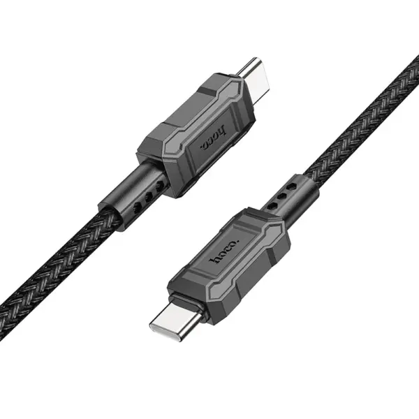 Hoco X94 Leader καλώδιο δεδομένων - ταχείας φόρτισης 60W USB Type C σε USB Type-C, PD, 1μ, μαύρο