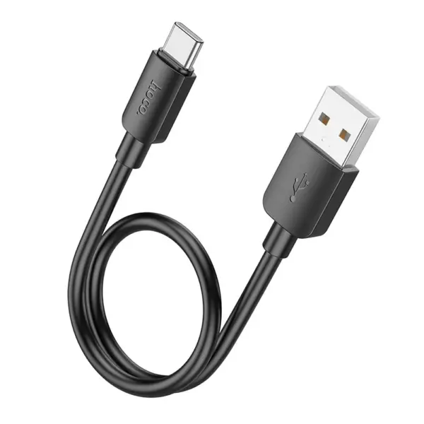 Hoco X96 καλώδιο δεδομένων - φόρτισης 2,4Α 27W, USB-A σε USB Type C, PD, 0,25μ, μαύρο
