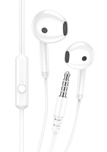 KAKUSIGA earphones με μικρόφωνο KSC-1301, 3.5mm σύνδεση, 14mm, 1.1m, λευκά