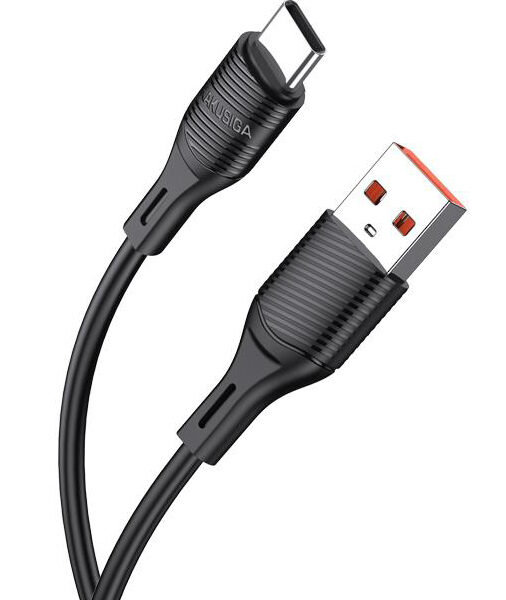 KAKUSIGA καλώδιο USB-C σε USB KSC-953, σιλικόνης, 15W, 480Mbps, 1m, μαύρο