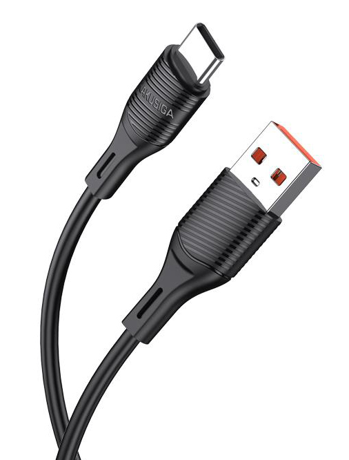 KAKUSIGA καλώδιο USB-C σε USB KSC-953, σιλικόνης, 15W, 480Mbps, 1m, μαύρο