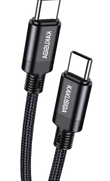 KAKUSIGA καλώδιο USB-C σε USB-C KSC-970, 60W, 480Mbps, 1m, μαύρο