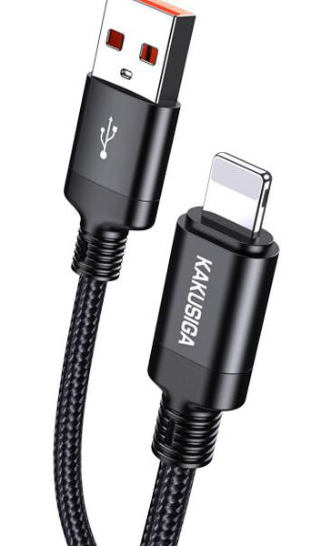 KAKUSIGA καλώδιο Lightning σε USB KSC-970, 15W, 480Mbps, 1m, μαύρο