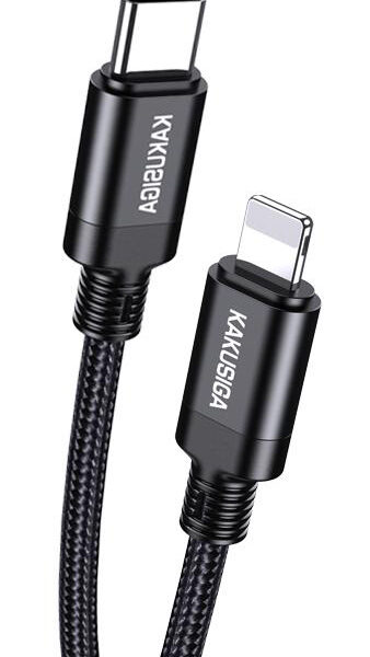 KAKUSIGA καλώδιο Lightning σε USB-C KSC-970, 27W, 480Mbps, 1m, μαύρο