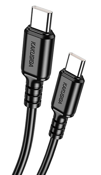 KAKUSIGA καλώδιο USB-C σε USB-C KSC-982, 60W, 480Mbps, 1m, μαύρο
