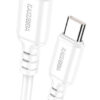 KAKUSIGA καλώδιο USB-C σε USB-C KSC-982, 60W, 480Mbps, 1m, λευκό