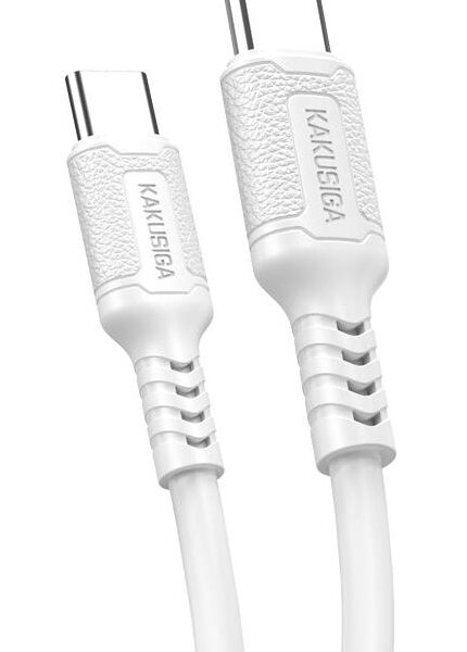 KAKUSIGA καλώδιο USB-C σε USB-C KSC-984, σιλικόνης, 60W, 480Mbps, 1m, λευκό