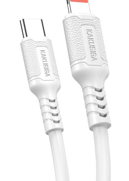 KAKUSIGA καλώδιο Lightning σε USB-C KSC-984, σιλικόνης, 27W, 480Mbps, 1m, λευκό