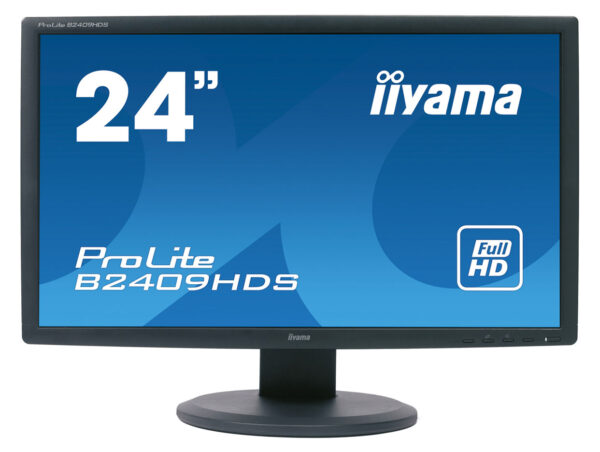 IIYAMA used οθόνη B2409HDS LED, 24" 1920x1080, VGA/HDMI/DVI, Grade B