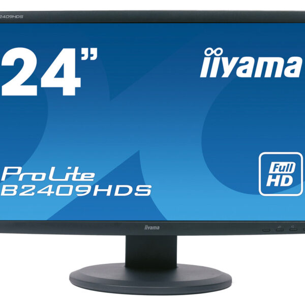 IIYAMA used οθόνη B2409HDS LED, 24" 1920x1080, VGA/HDMI/DVI, Grade B