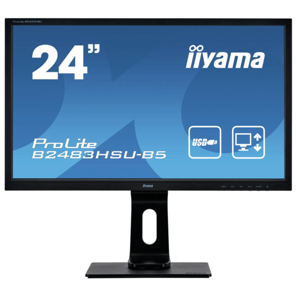 IIYAMA used Οθόνη B2483HSU LED, 24" 1920x1080, VGA/DVI/DisplayPort, Grade B