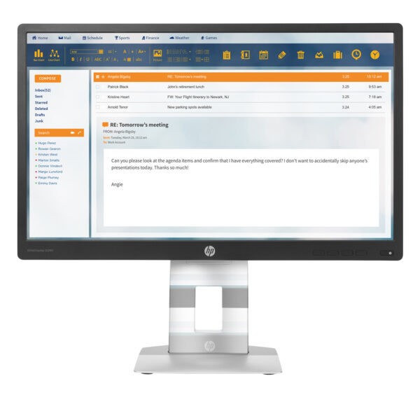 HP used Οθόνη E240 LED, 23.8" 1920x1080, VGA/HDMI/DisplayPort, Grade A