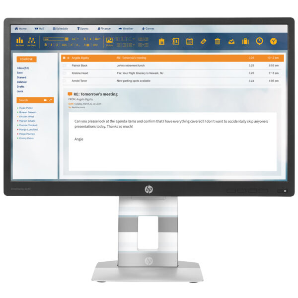HP used Οθόνη E240 LED, 23.8" 1920x1080, VGA/HDMI/DisplayPort, Grade A