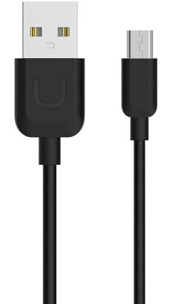 USAMS καλώδιο USB σε Micro USB US-SJ098 U-Turn, 2.1A, 1m, μαύρο