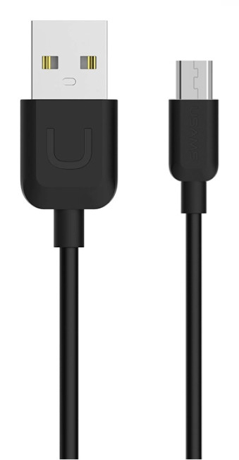 USAMS καλώδιο USB σε Micro USB US-SJ098 U-Turn, 2.1A, 1m, μαύρο