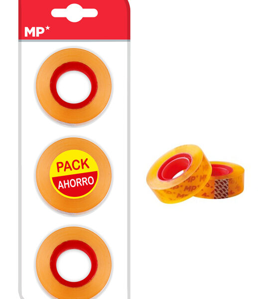 MP κολλητική ταινία Transparent PA507-03, 24mm, 33m, διάφανη, 3τμχ
