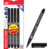 MP ανεξίτηλος μαρκαδόρος PE420-4 για CD-DVD, 1mm, μαύρος, 4τμχ