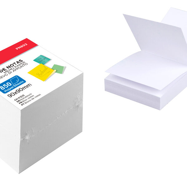 MP χαρτάκια σημειώσεων PN802, 90 x 90mm, 850τμχ, λευκά