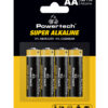 POWERTECH αλκαλικές μπαταρίες Super Alkaline PT-1214, AA, 1.5V, 4τμχ