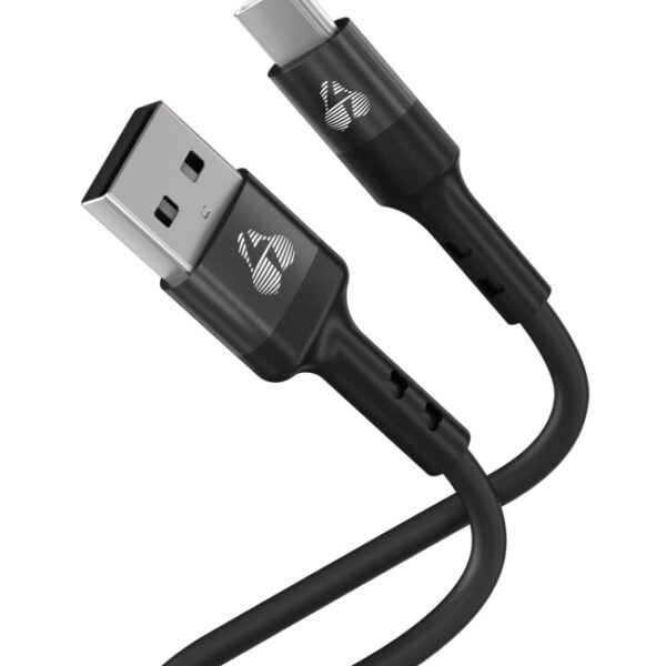POWERTECH καλώδιο USB-C σε USB PTR-0161, σιλικόνης, 60W, 480Mbps, 1m, μαύρο