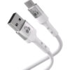 POWERTECH καλώδιο USB-C σε USB PTR-0162, σιλικόνης, 60W, 480Mbps, 1m, λευκό