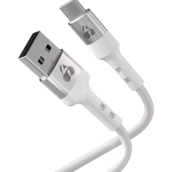 POWERTECH καλώδιο USB-C σε USB PTR-0162, σιλικόνης, 60W, 480Mbps, 1m, λευκό