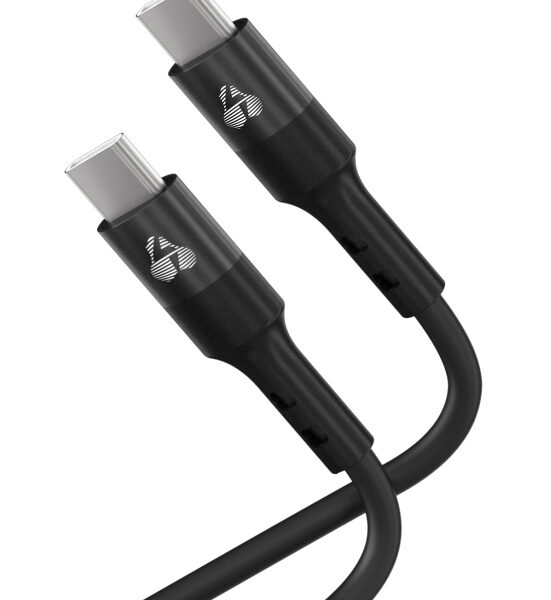POWERTECH καλώδιο USB-C PTR-0163, σιλικόνης, 60W, 480Mbps, 1m, μαύρο