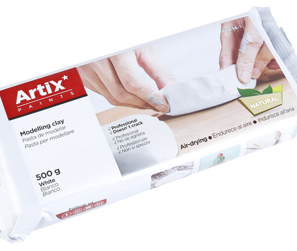 ARTIX PAINTS φυσικός πηλός PY036-1, χωρίς γλουτένη, 500γρ, λευκός