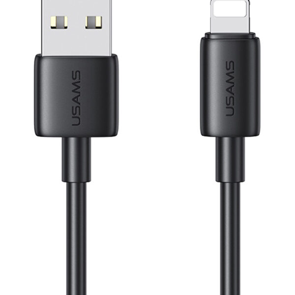 USAMS καλώδιο Lightning σε USB US-SJ709, 2.4A, 480Mbps, 1m, μαύρο