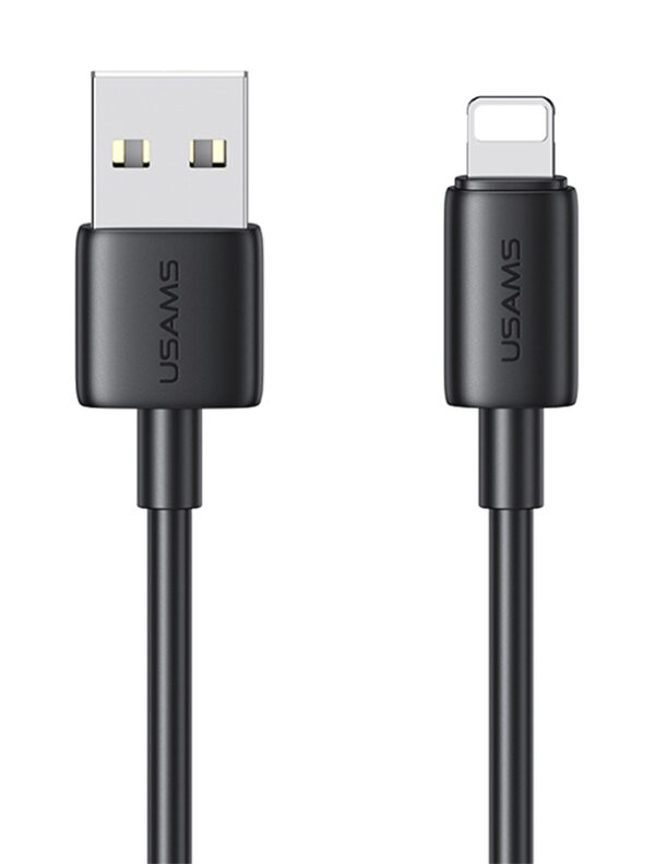 USAMS καλώδιο Lightning σε USB US-SJ709, 2.4A, 480Mbps, 1m, μαύρο