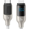 USAMS καλώδιο Lightning σε USB-C SJ741, 30W, 480Mbps, 1.2m, λευκό