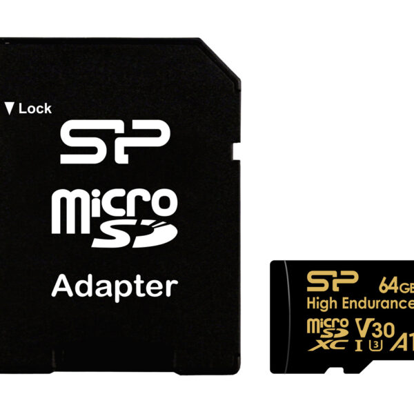 SILICON POWER κάρτα μνήμης microSDHC High Endurance, 64GB, Class 10 UHS-I U3 A1 V30
