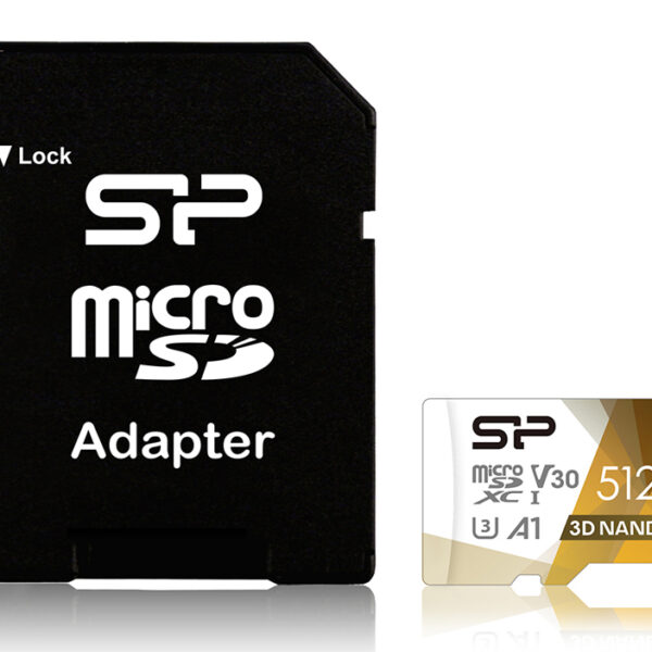SILICON POWER κάρτα μνήμης microSDXC Superior Pro, 512GB, Class 10 UHS-I U3 A1 V30