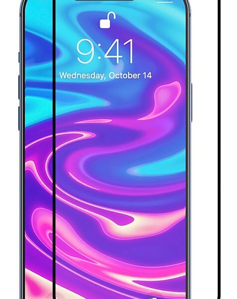 POWERTECH Tempered Glass 5D, full glue, iPhone 12 mini, μαύρο