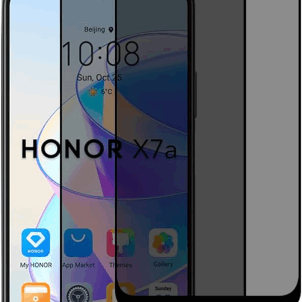 TechWave 5D Full Glue Privacy Tempered Glass for Honor X7a black