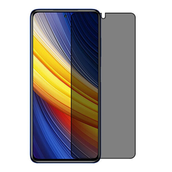 TechWave 5D Full Glue Privacy Tempered Glass for Xiaomi Poco X3 / X3 NFC / Redmi Note 10 Pro / Redmi Note 10 Lite black