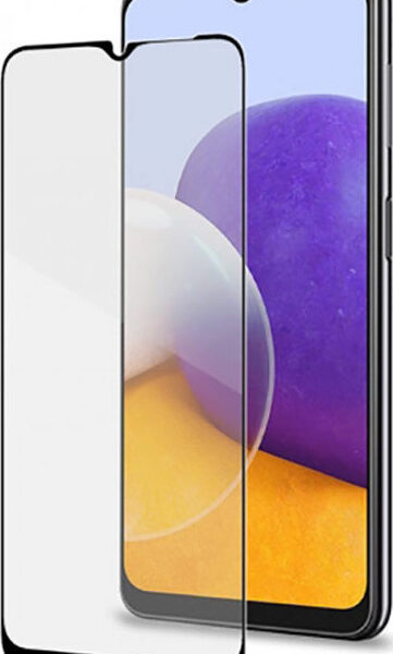 TechWave 5D Full Glue Tempered Glass for Samsung Galaxy A22 5G black
