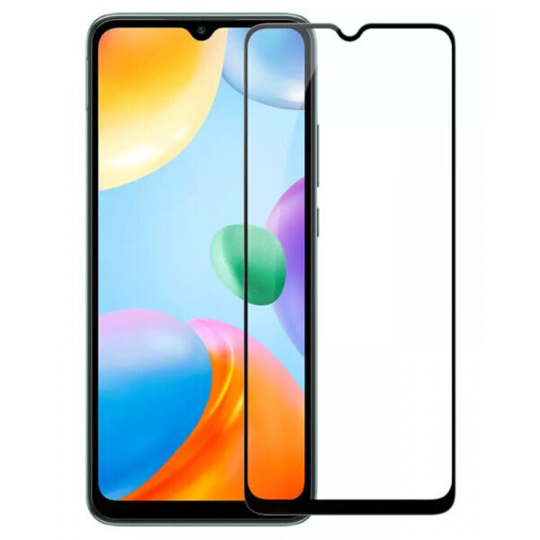 TechWave 5D Full Glue Tempered Glass for Xiaomi Redmi 10C / 12C / Poco C40 black